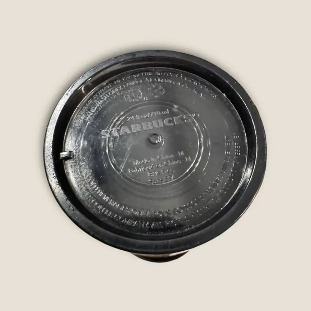 STARBUCKS 2015 Starbucks black sequin acrylic Venti cold cup tumbler.